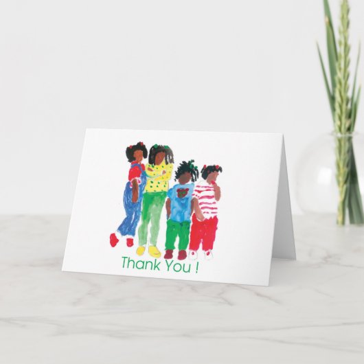 バック・イン・ザ・デイ – オリジナル・アート/カレン・アレクサンダー サンキューカード (正面)