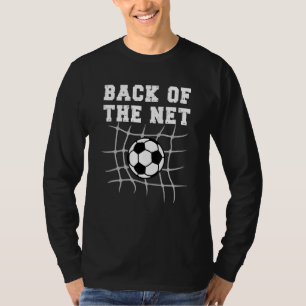 バック・オブ・ザ・ネット男性の女性の男の子または女の子サッカーP Tシャツ