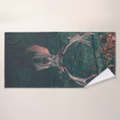 バック·シカ·野生動物 バスタオル (バスタオル)