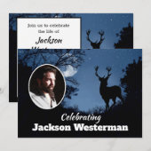 バック・シルエットアット・ナイト・メモリアル・イ   ンビテーション 招待状 (正面/裏面)