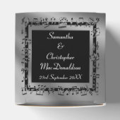 バック、シルバーゴールドのフランス国王紋章の結婚式 フェイバーボックス (上部)