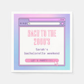 バック・トゥ・ザ・2000's Y2K ブライズメイド パーソナライズド スタンダードカクテルナプキン (正面)