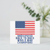 バック・トゥ・バック世界大戦チャンピオン ポストカード (スタンド正面)