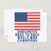 バック・トゥ・バック世界大戦チャンピオン ポストカード (正面/裏面)