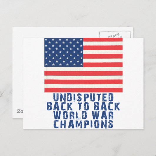 バック・トゥ・バック世界大戦チャンピオン ポストカード (正面/裏面)
