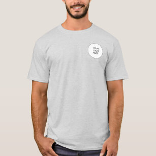 バック&フロントプリントビジネスロゴはこちらメンズアッシュ Tシャツ