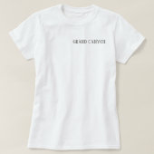 バック&フロント私はグランドキャニオンのハイキングをハイキングしおもしろいた Tシャツ (デザイン正面)