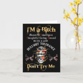 バック 私はビッチ 美しい インテリジェント スケルトン メス カード (黄色い花)