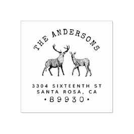 バック&素朴ドードファミリーネーム差出人住所 ラバースタンプ