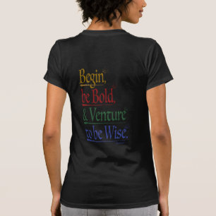 バック – 魔法のホレス引用文スリムフィットティー Tシャツ