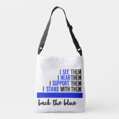 バックthe Blue Law Enforcementトートバッグ クロスボディバッグ (裏面)