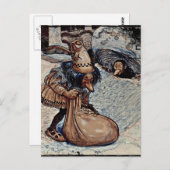 バッグで手を組む ポストカード (正面/裏面)