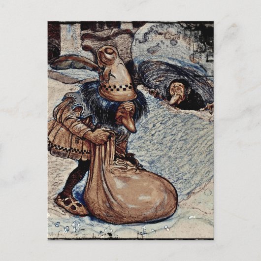 バッグで手を組む ポストカード (正面)