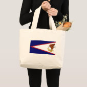 バッグとアメリカ国旗 – USA ラージトートバッグ (正面(商品))