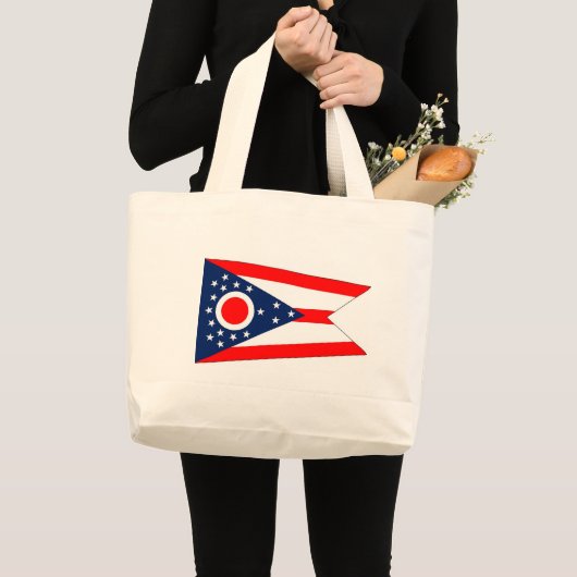 バッグとオハイオ州旗州- USA ラージトートバッグ (正面(商品))
