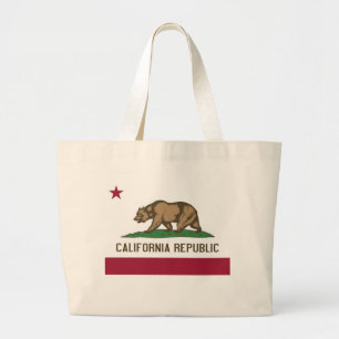 バッグとカリフォルニア州旗州- USA ラージトートバッグ