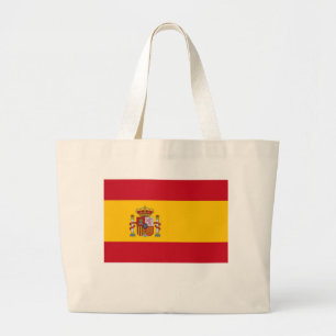 バッグとスペイン国旗 ラージトートバッグ