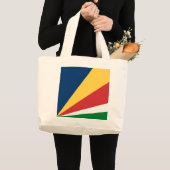 バッグとセーシェルカラーデザイン ラージトートバッグ (正面(商品))