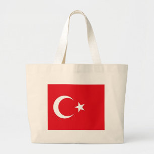 バッグとトルコ国旗 ラージトートバッグ