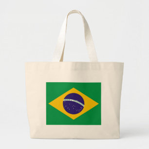 バッグとブラジル国旗 ラージトートバッグ