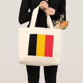 バッグとベルギー国旗 ラージトートバッグ (正面(商品))