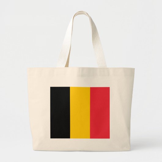 バッグとベルギー国旗 ラージトートバッグ (正面)