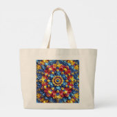 バッグとルーマニアの色デザイン ラージトートバッグ (裏面)