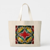 バッグとロサンゼルスカラーデザイン ラージトートバッグ (裏面)