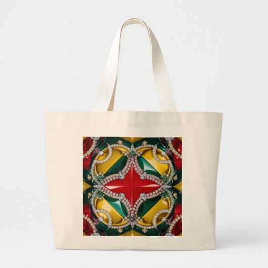 バッグとロサンゼルスカラーデザイン ラージトートバッグ (正面)