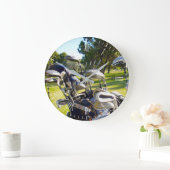 バッグにゴルフクラブが詰まった壁掛け時計 ラージ壁時計 (ホーム)