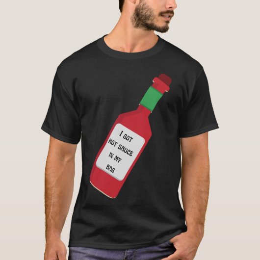 バッグにホットソース入れたまま Tシャツ (正面)