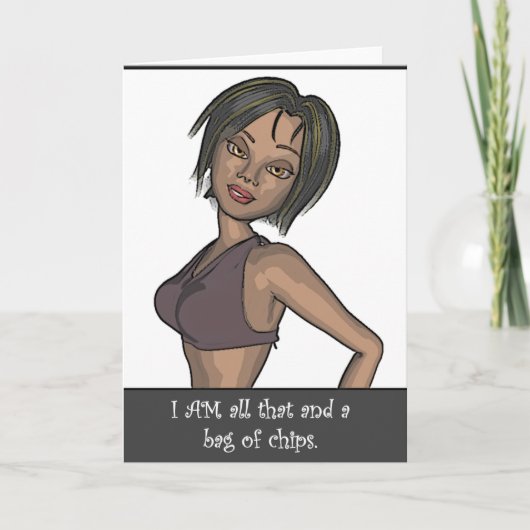 バッグのチップグリーティングカード カード (正面)