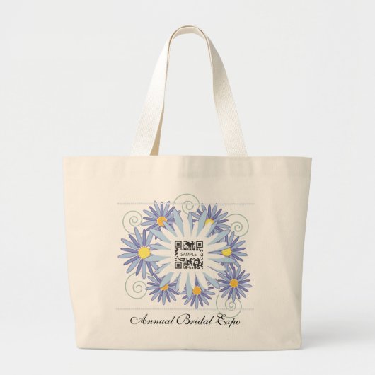バッグのテンプレートのブライダルの博覧会 ラージトートバッグ (正面)