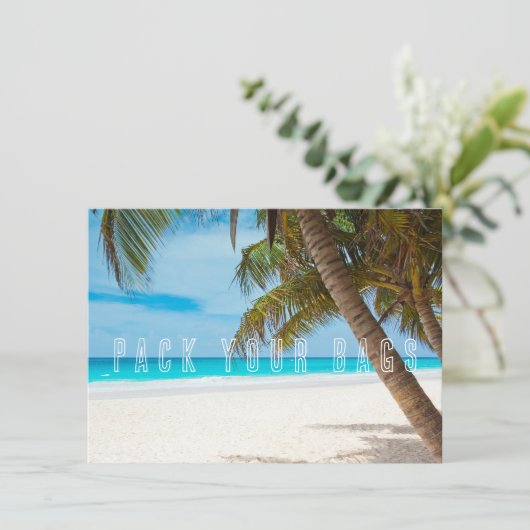 バッグのパック目的地の結婚式の日付を保存 セーブザデート (スタンド正面)