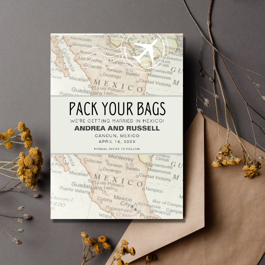 バッグのパック結婚メキシコ セーブザデート