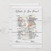 バッグの中に何が入っているのメイソンジャーブライダルシャワー 招待状 (正面/裏面)