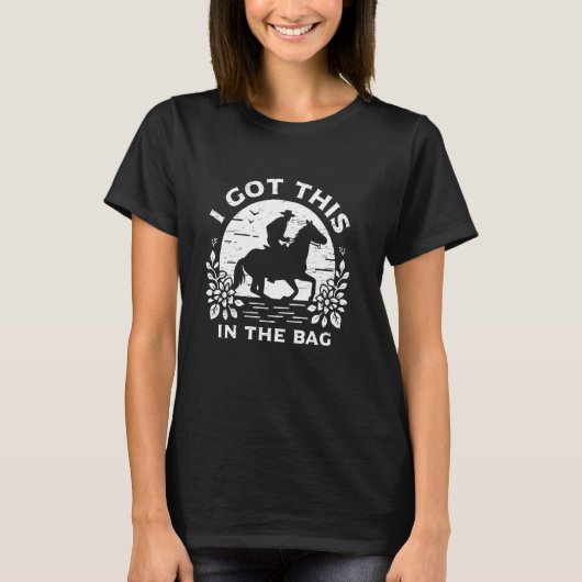 バッグの中身はこれだ！カウボーイ乗馬 Tシャツ (正面)
