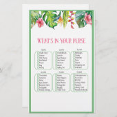 バッグの中身はトロピカルブライダルシャワー 便箋 (正面/裏面)