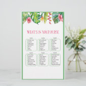 バッグの中身はトロピカルブライダルシャワー 便箋 (スタンド正面)