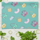 バッグの恋人の落書き キッチンタオル (折り畳み)