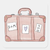 バッグの梱包スーツケースシール スクエアシール (正面)