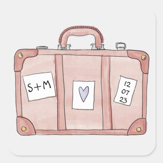 バッグの梱包スーツケースシール スクエアシール (正面)