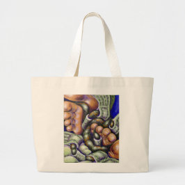 バッグの…靴ひもおよびつま先 ラージトートバッグ