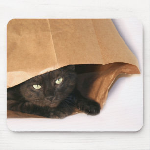 バッグのmousepadの黒猫 マウスパッド