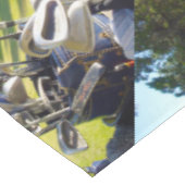 バッグはゴルフクラブでいっぱいだった テーブルクロス (アングル)