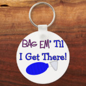 「バッグまで着く」呼吸おもしろいTシャツ キーホルダー (正面)