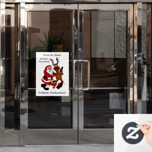 バッグをプロスト – メリークリスマス！ドイツ文字 ウィンドウサイン (オフィスドア)