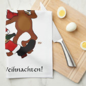 バッグをプロスト – メリークリスマス!ドイツ文字 キッチンタオル (四つ折り)