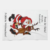 バッグをプロスト – メリークリスマス!ドイツ文字 キッチンタオル (横)