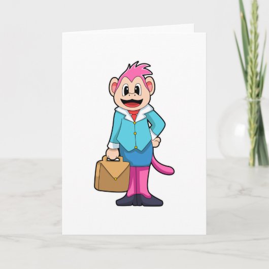バッグを持った猿の秘書 カード (正面)